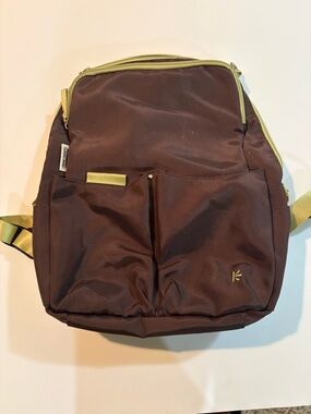 Ellington Brown and Lime Green Men’s Backpack - Casual Daypack